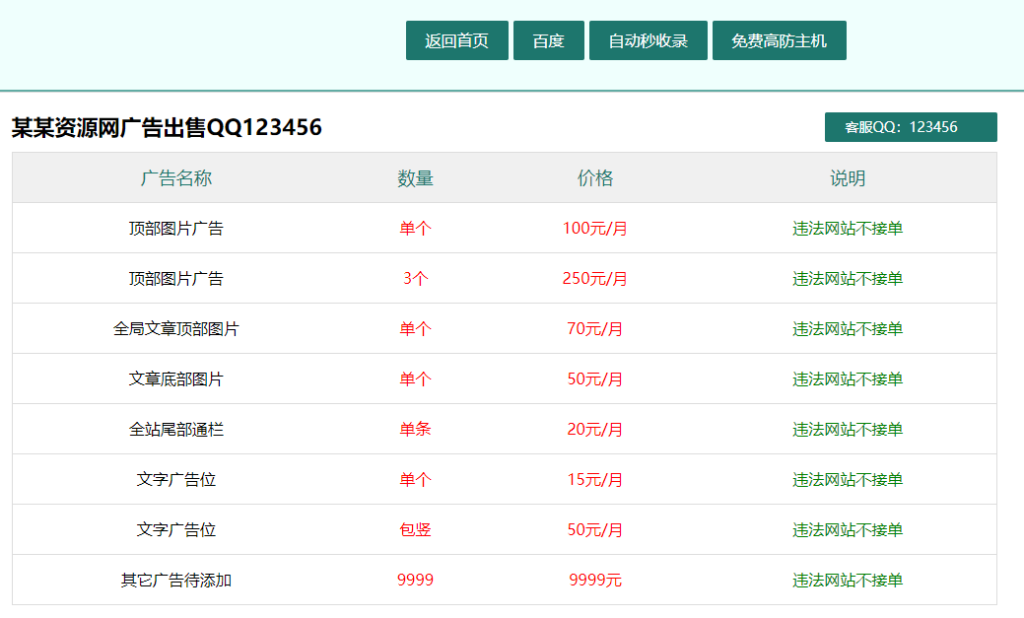 图片[1]-资源网广告位出售源码-陆总资源网